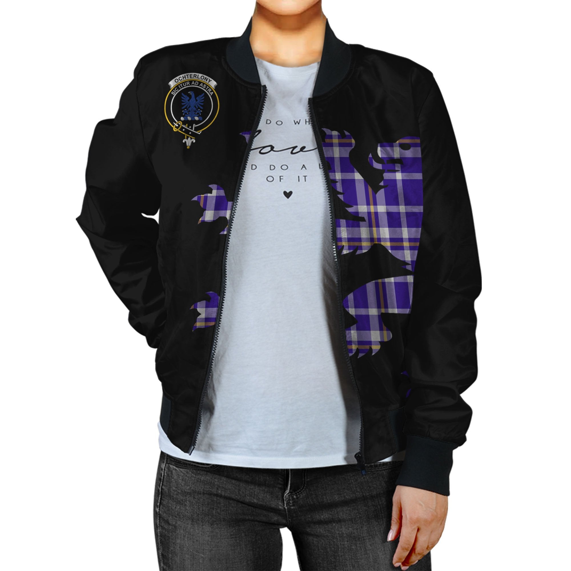 Ochterlony Tartan Bomber Jacket Lion & Thistle