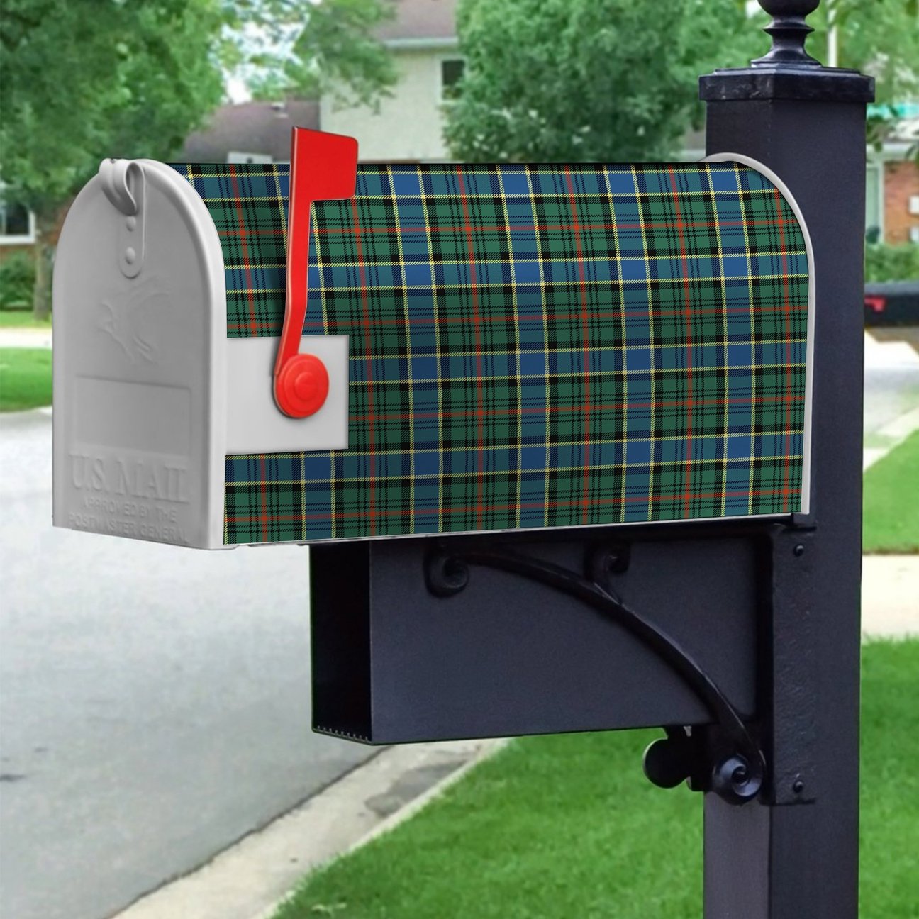 Ogilvie Hunting Ancient Tartan Crest Mailbox