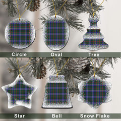 Ogilvie Tartan Christmas Ceramic Ornament - Snow Style