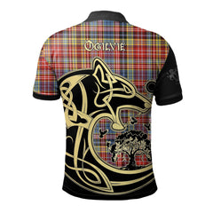 Ogilvie of Airlie Ancient Tartan Polo Shirt Viking Wolf