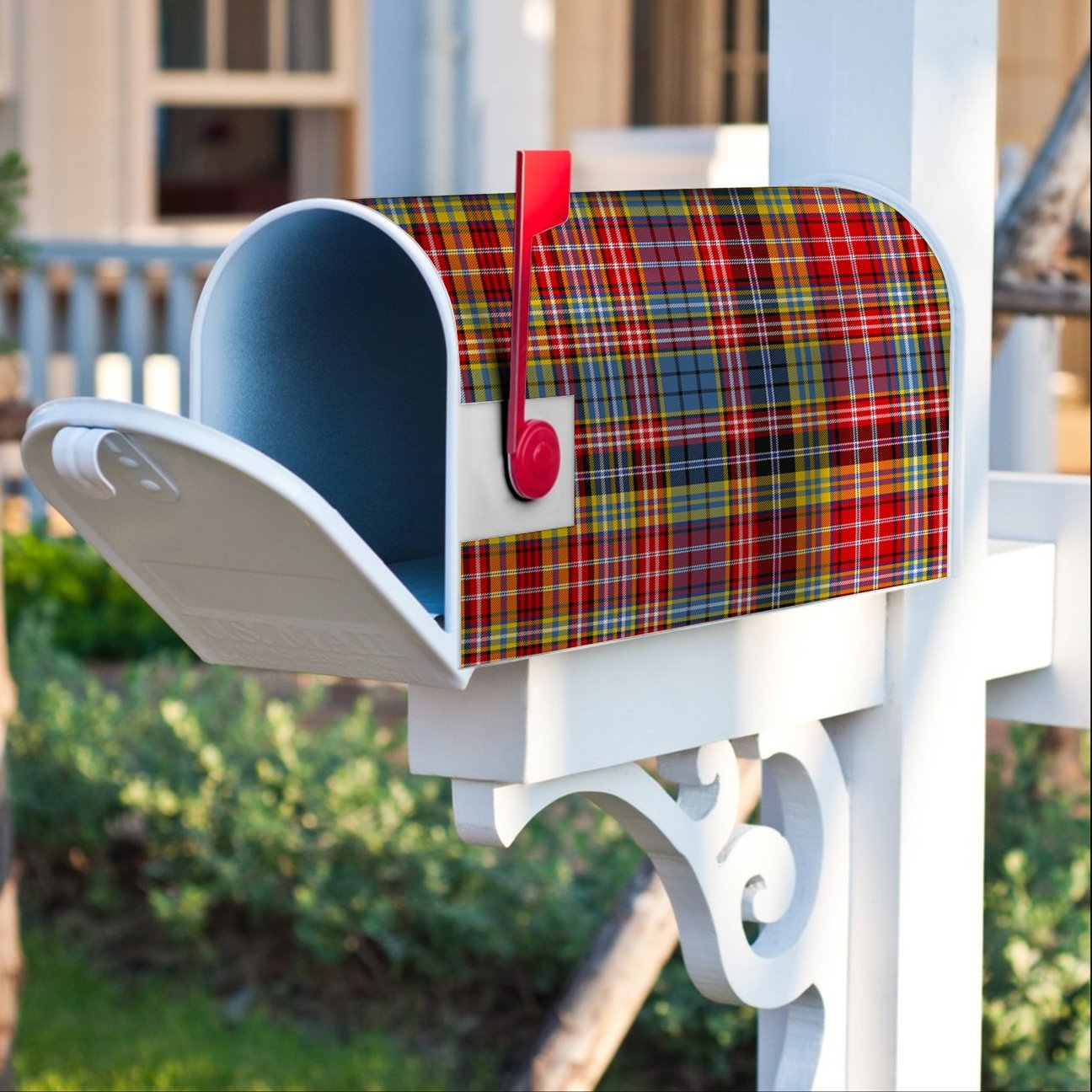 Ogilvie Of Airlie Ancient Tartan Crest Mailbox