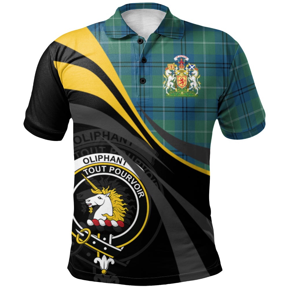 Oliphant Ancient Tartan Polo Shirt - Royal Coat Of Arms Style