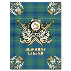 Oliphant Ancient Tartan Gold Courage Symbol Blanket