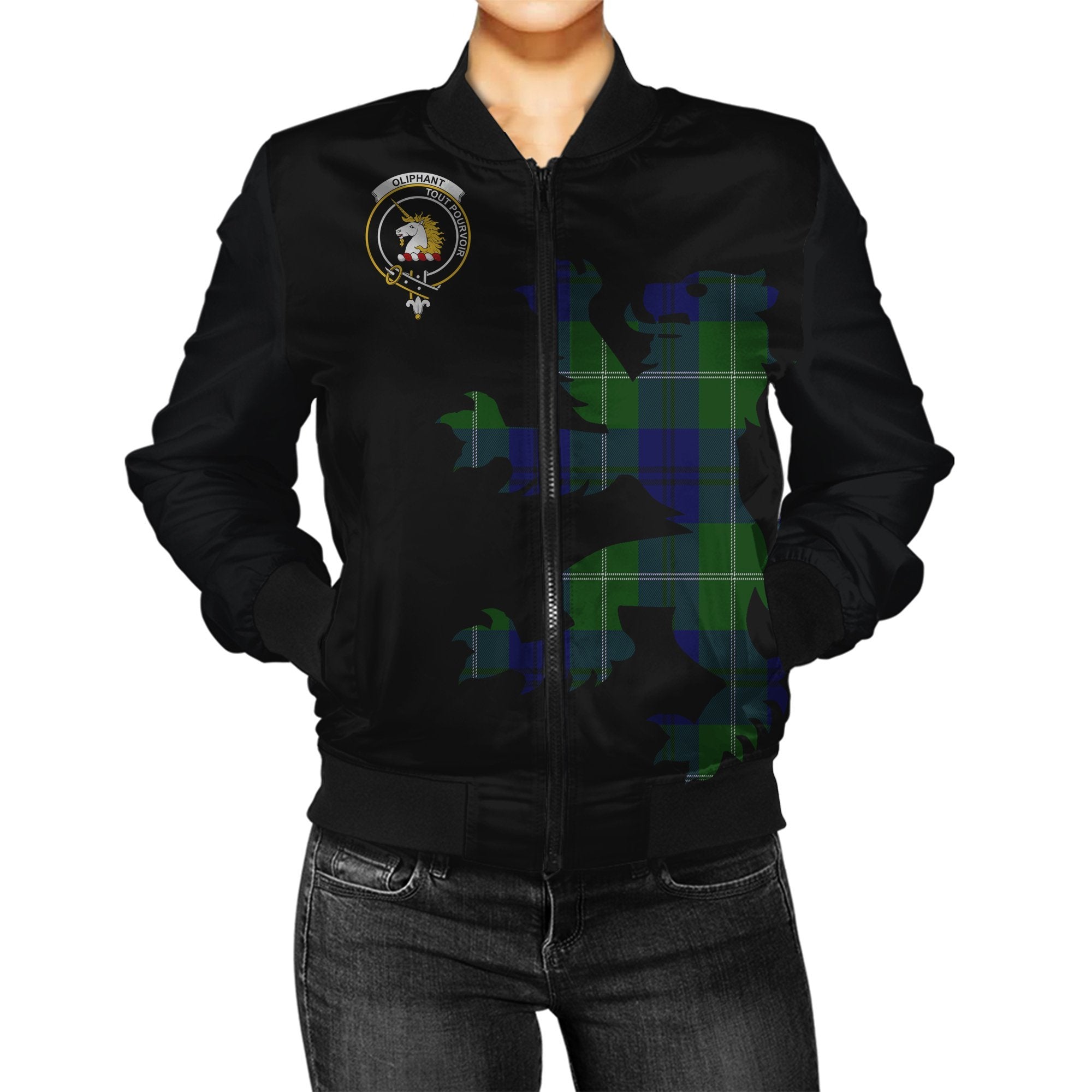 Oliphant Tartan Bomber Jacket Lion & Thistle