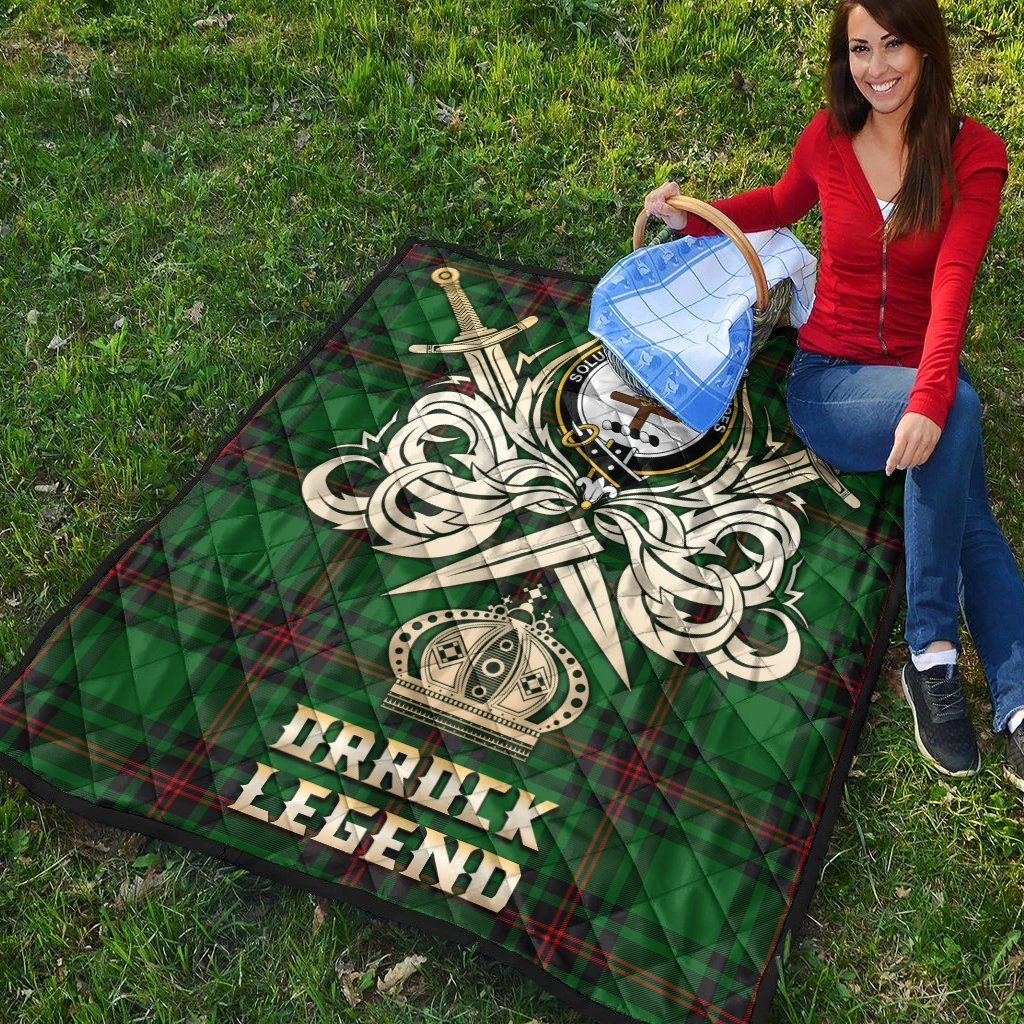 Orrock Tartan Crest Legend Gold Royal Premium Quilt