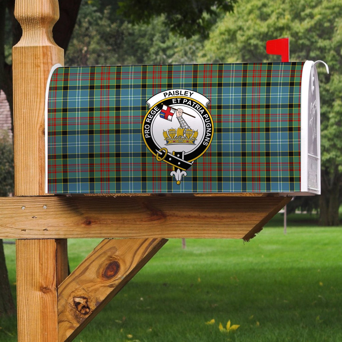 Paisley District Tartan Crest Mailbox