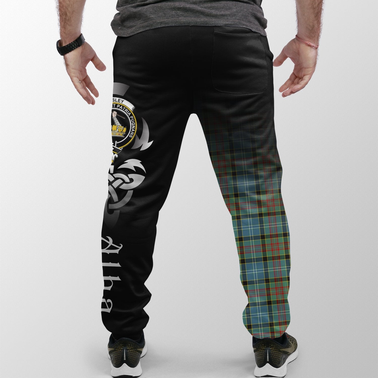 Paisley District Tartan Crest Jogger Sweatpants - Alba Celtic Style