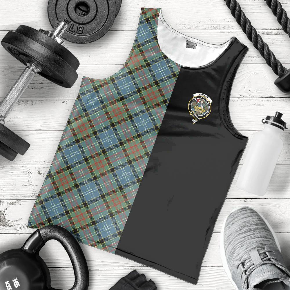 Paisley Tartan Crest Men's Tank Top - Cross Style