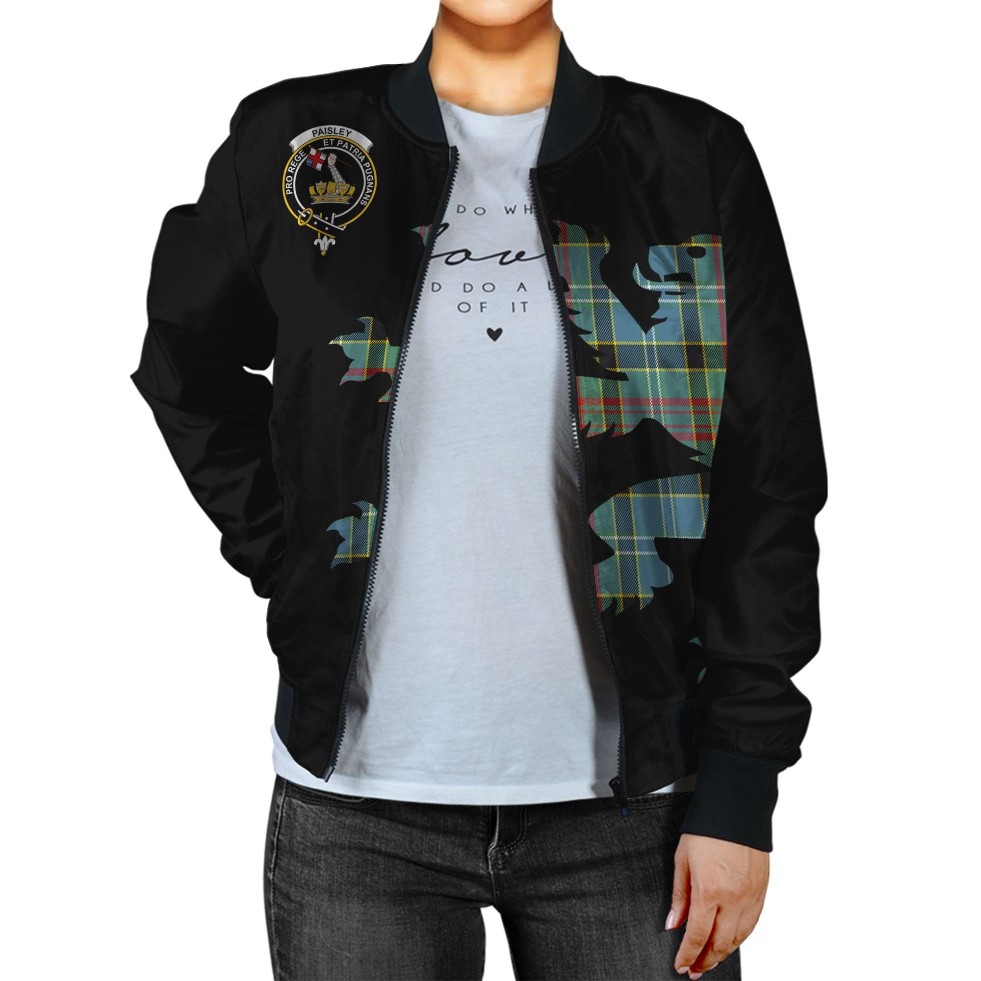 Paisley Tartan Bomber Jacket Lion & Thistle