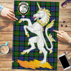 Paterson Tartan Crest Unicorn Scotland Jigsaw Puzzles