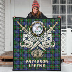 Paterson Tartan Crest Legend Gold Royal Premium Quilt