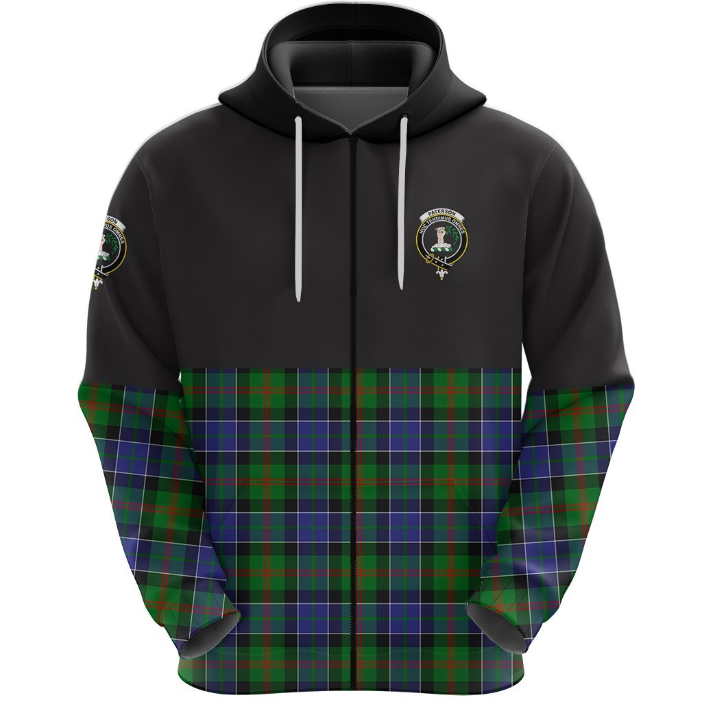 Paterson Clan Half Of Tartan Zipper Hoodie