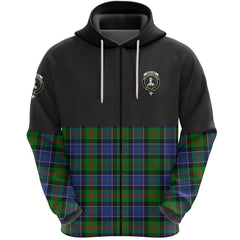 Paterson Clan Half Of Tartan Zipper Hoodie