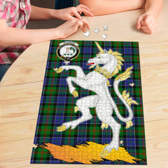 Paterson Tartan Crest Unicorn Scotland Jigsaw Puzzles