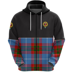 Pennycook Clan Half Of Tartan Zipper Hoodie