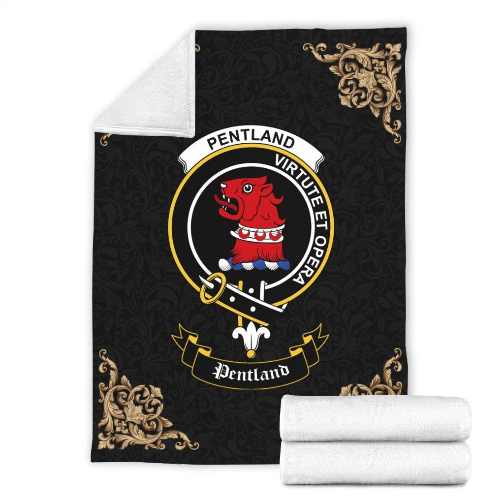 Pentland Crest Tartan Premium Blanket Black