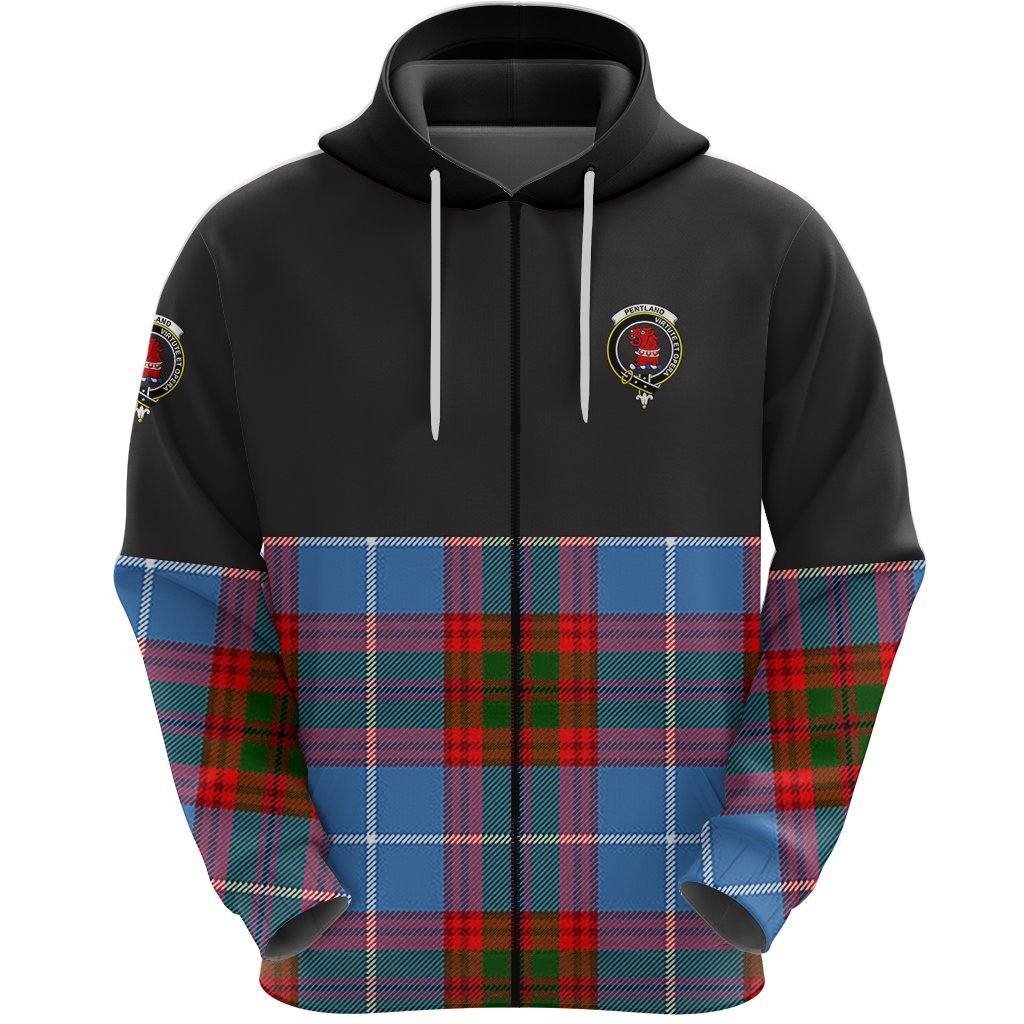 Pentland Clan Half Of Tartan Zipper Hoodie