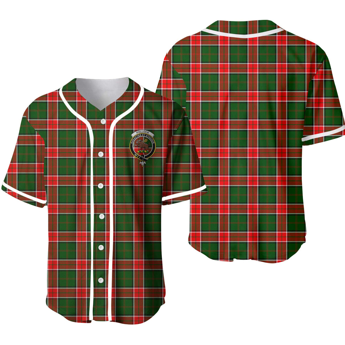 Pollock Tartan Unisex Baseball Jersey