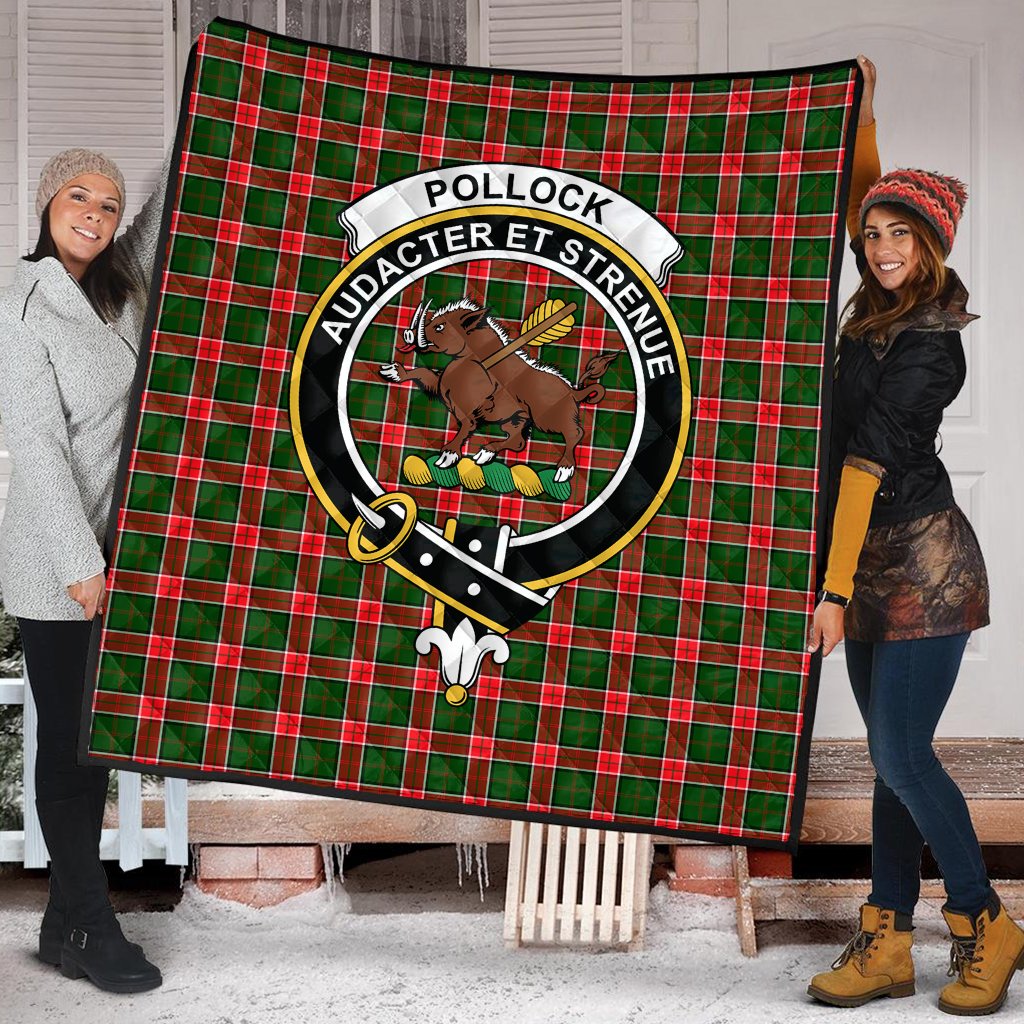 Pollock Modern Tartan Crest Quilt