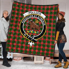Pollock Modern Tartan Crest Quilt