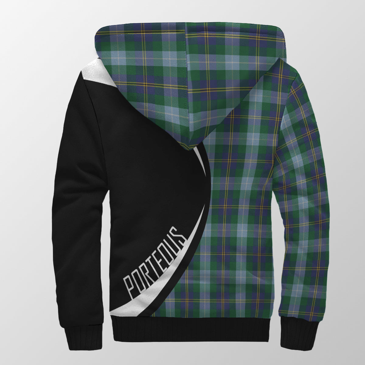 Porteous Tartan Crest Sherpa Hoodie - Circle Style