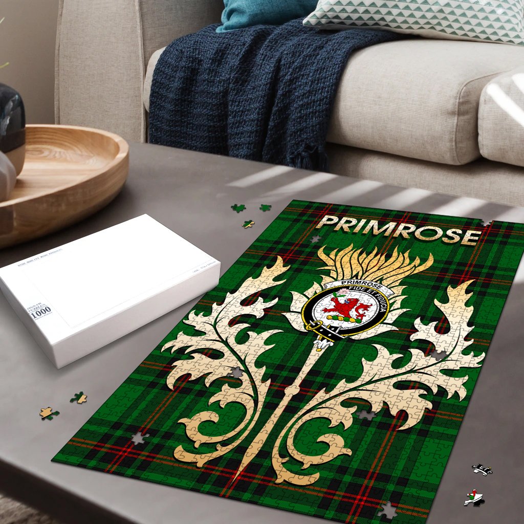 Primrose Tartan Crest Thistle Jigsaw Puzzles