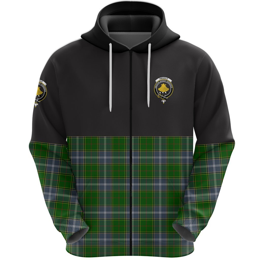 Pringle Clan Half Of Tartan Zipper Hoodie