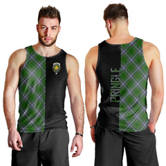 Pringle Tartan Crest Men's Tank Top - Cross Style