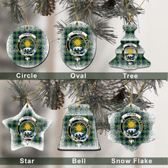 Purves Tartan Christmas Ceramic Ornament - Snow Style