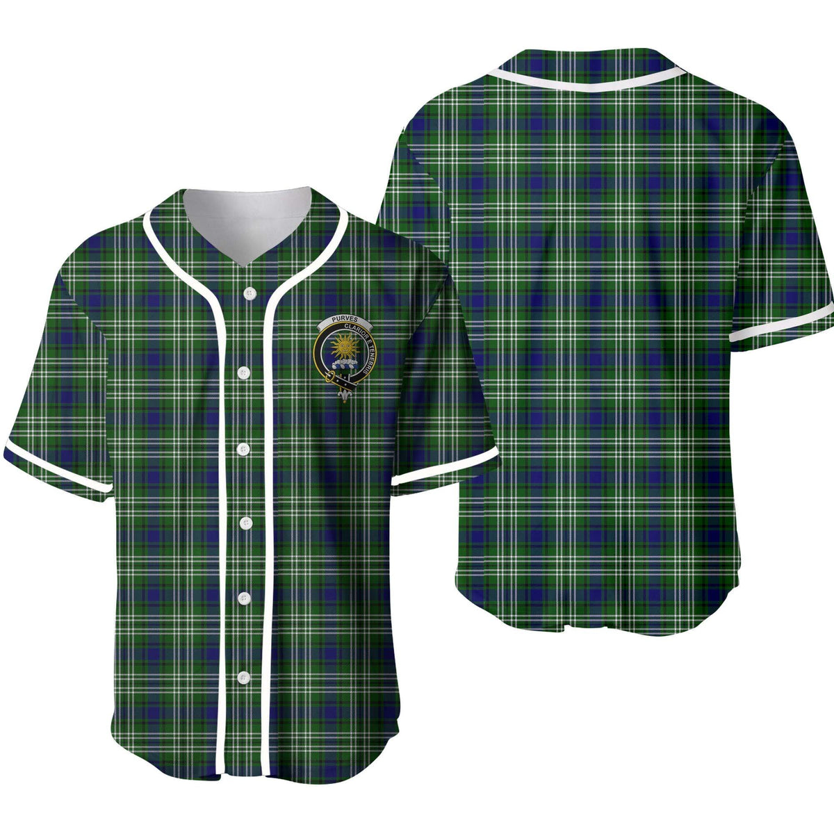 Purves Tartan Unisex Baseball Jersey