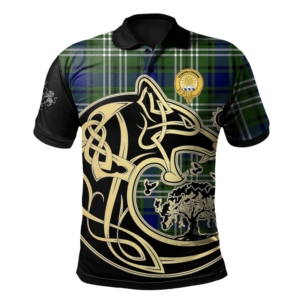 Purves Tartan Polo Shirt Viking Wolf