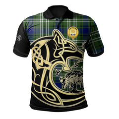 Purves Tartan Polo Shirt Viking Wolf