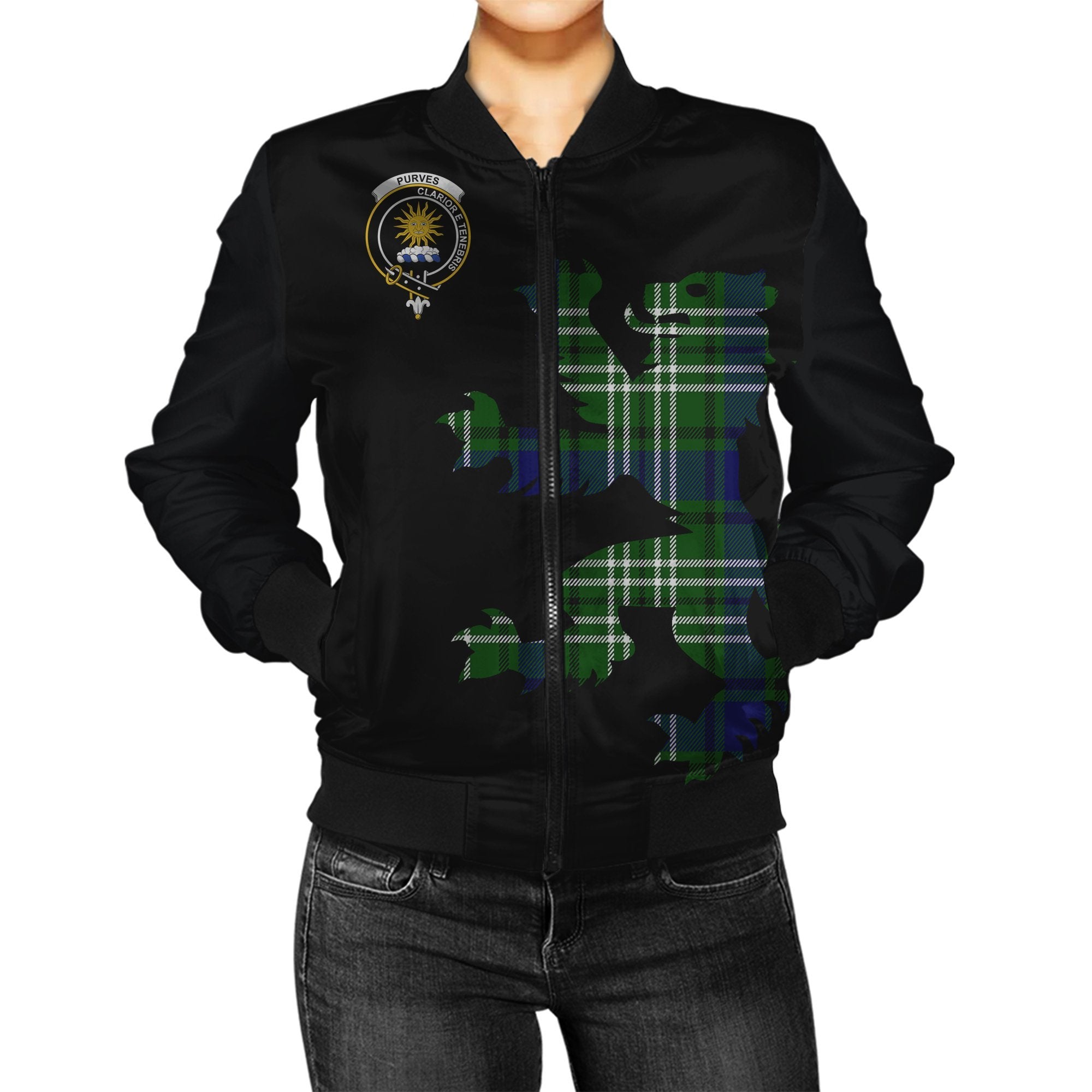 Purves Tartan Bomber Jacket Lion & Thistle