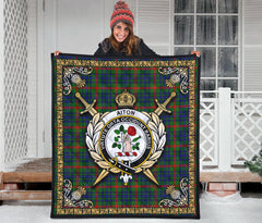 Aiton Tartan Crest Premium Quilt - Celtic Thistle Style