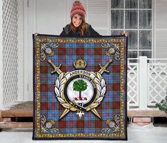 Anderson Modern Tartan Crest Premium Quilt - Celtic Thistle Style