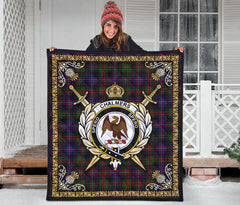 Chalmers (Balnacraig) Tartan Crest Premium Quilt - Celtic Thistle Style