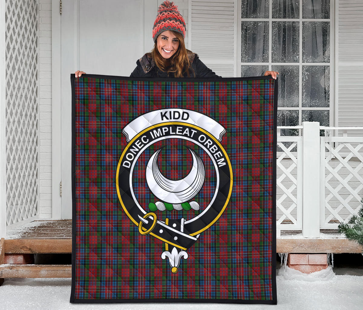 Kidd Family Tartan Crest Quilt