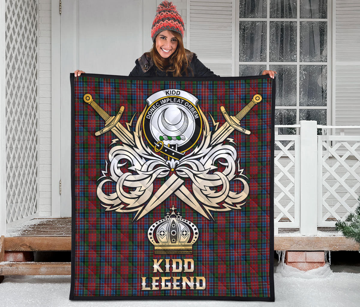 Kidd Tartan Crest Legend Gold Royal Premium Quilt