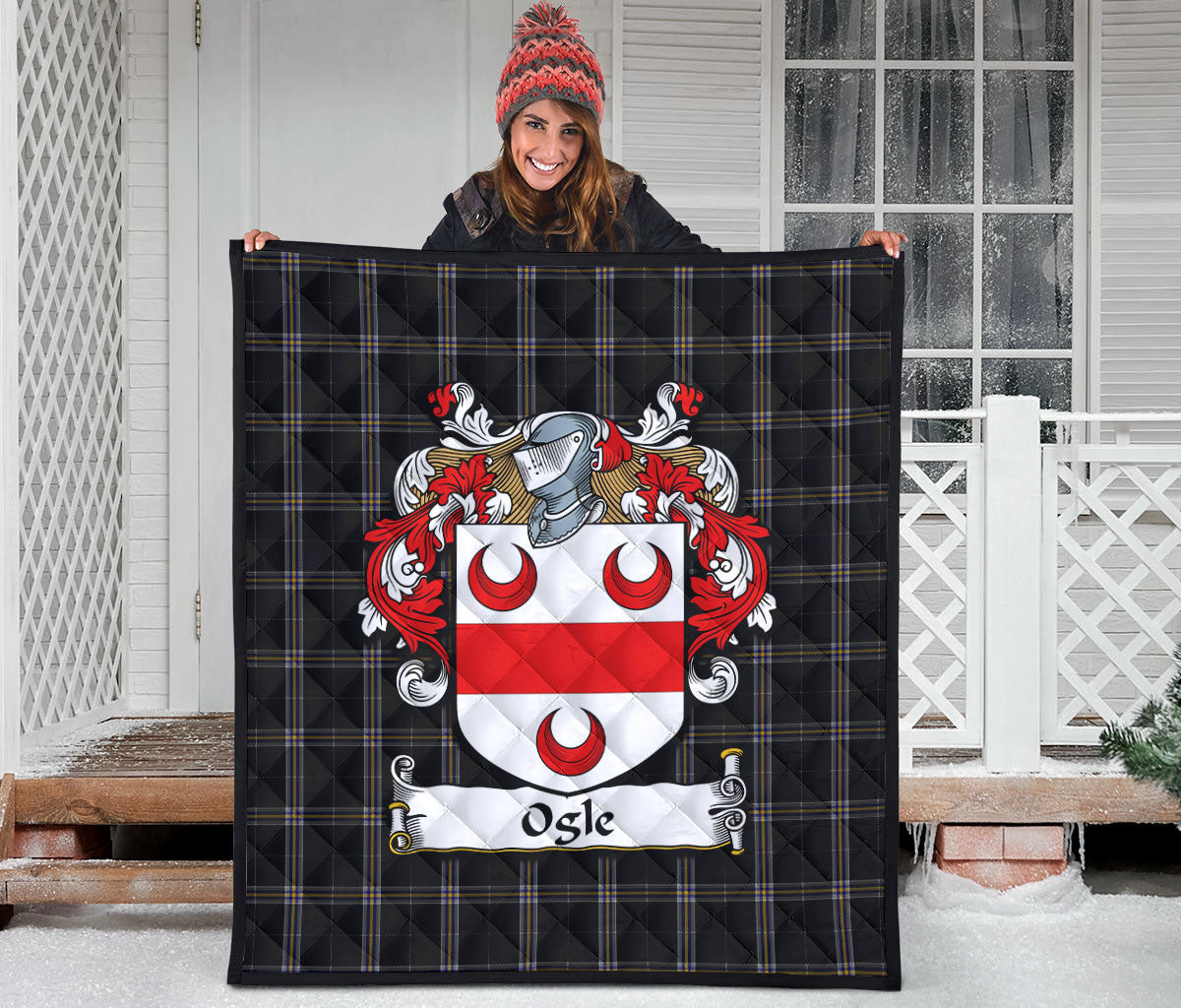 Ogle Family Tartan Crest Quilt
