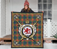 Wilson Ancient Tartan Crest Premium Quilt - Celtic Thistle Style