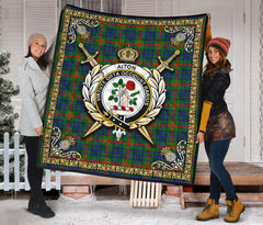 Aiton Tartan Crest Premium Quilt - Celtic Thistle Style