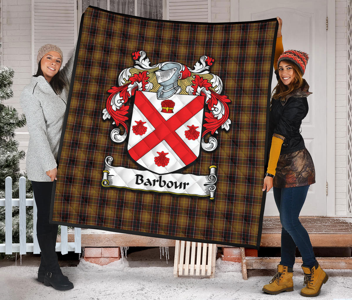 Barbour Family Tartan Crest Quilt