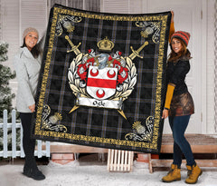 Ogle Tartan Crest Premium Quilt - Celtic Thistle Style