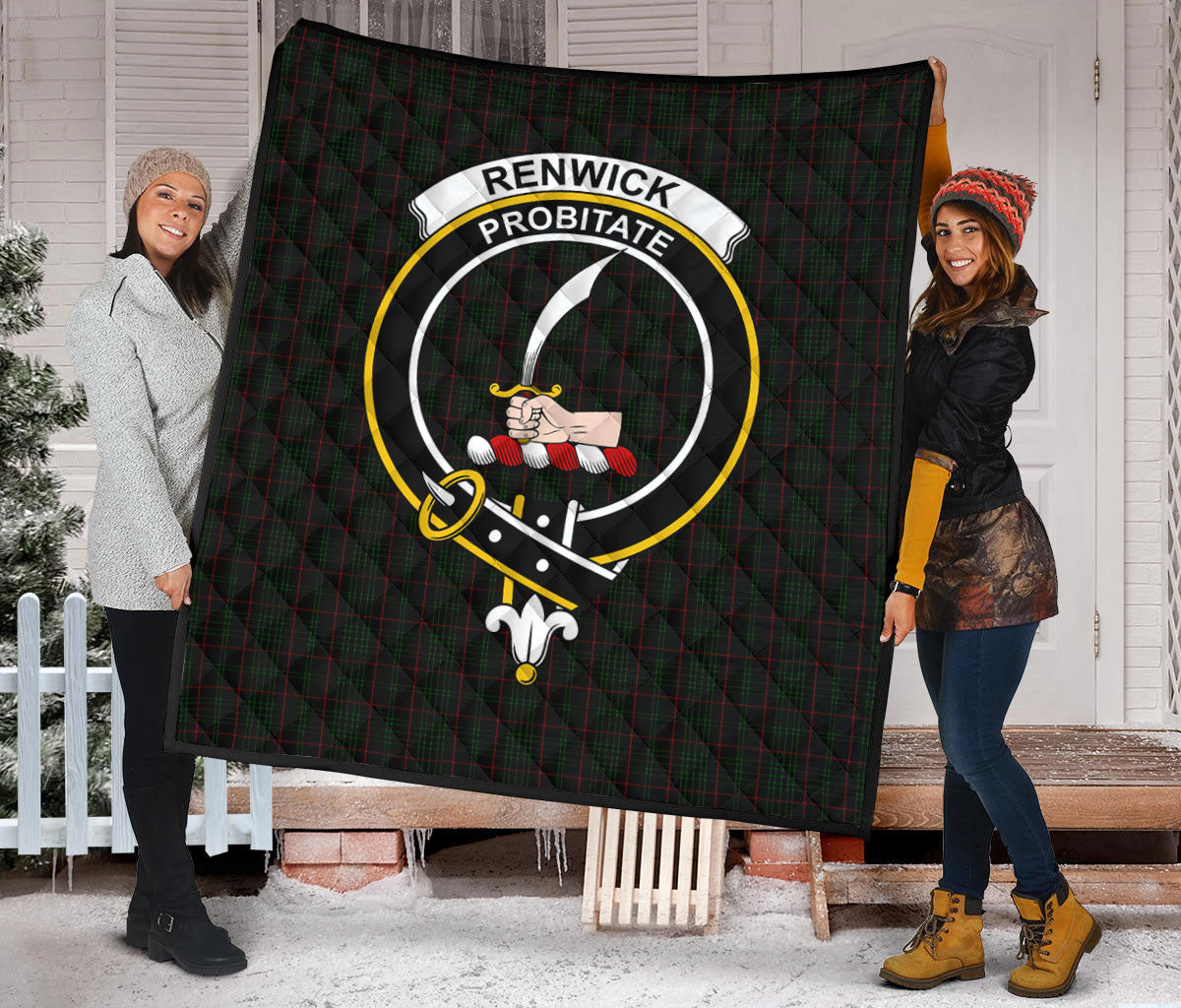 Renwick Family Tartan Crest Quilt