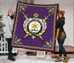 Wardlaw Modern Tartan Crest Premium Quilt - Celtic Thistle Style