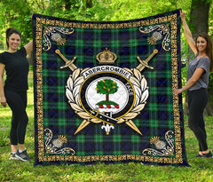 Abercrombie Tartan Crest Premium Quilt - Celtic Thistle Style