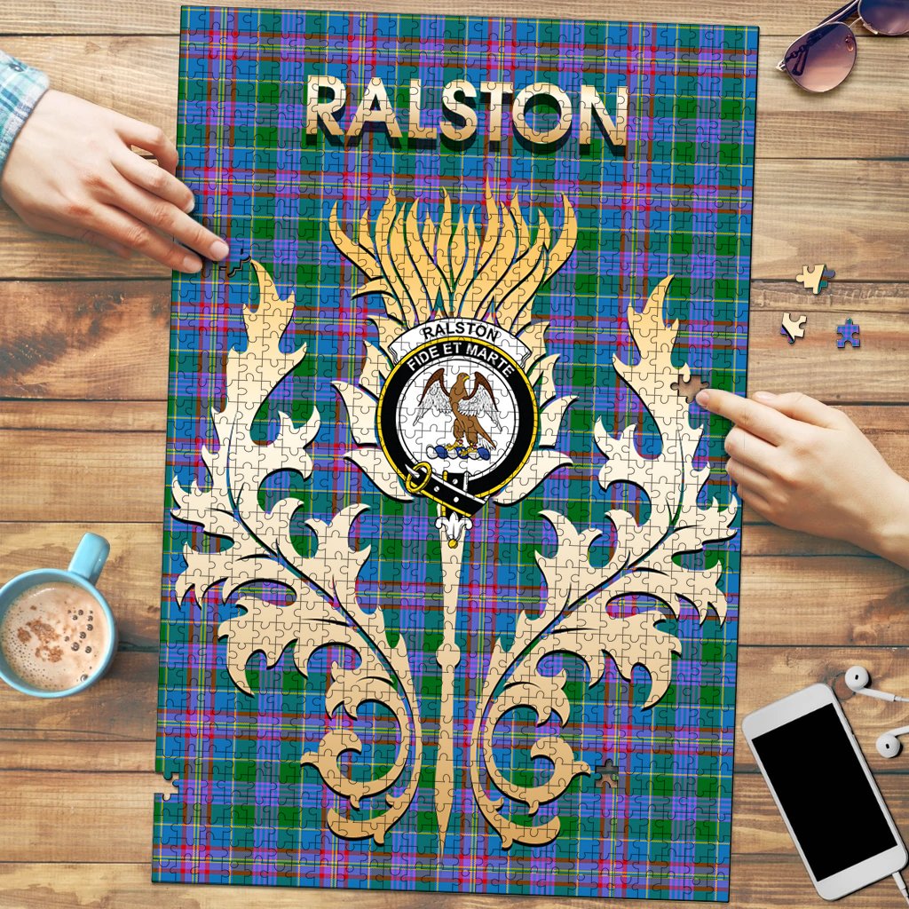 Ralston Tartan Crest Thistle Jigsaw Puzzles