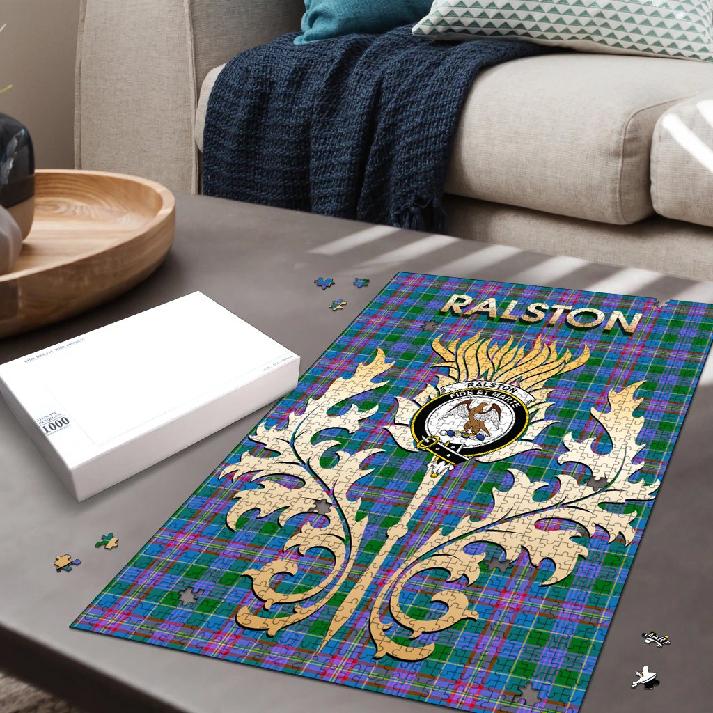 Ralston Tartan Crest Thistle Jigsaw Puzzles