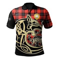Ramsay Modern Tartan Polo Shirt Viking Wolf