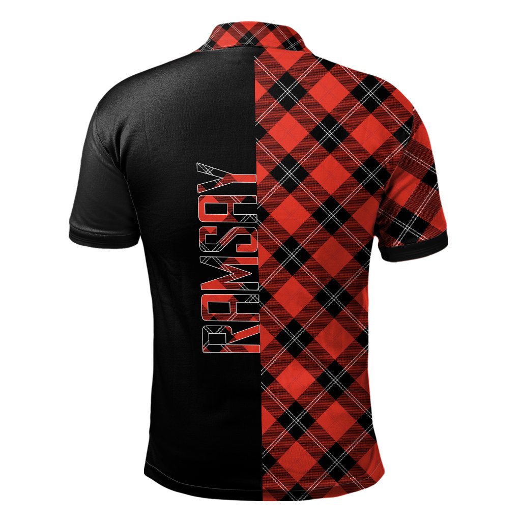 Ramsay Modern Tartan Polo Shirt Half of Me - Cross Style